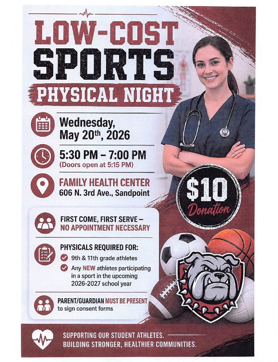 Low cost sports physical